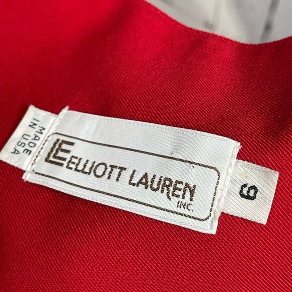 Vintage Elliott Lauren Red Double Breasted Blazer Gold Buttons 6 - Picture 8 of 9